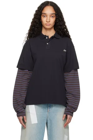 ERL Black Double Sleeve Polo
