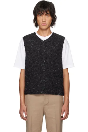 VISVIM Gray Knit Reversible Vest