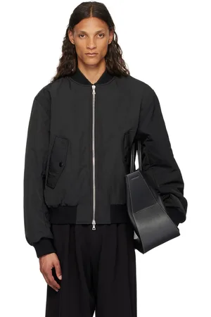 DRIES VAN NOTEN Black Padded Bomber Jacket