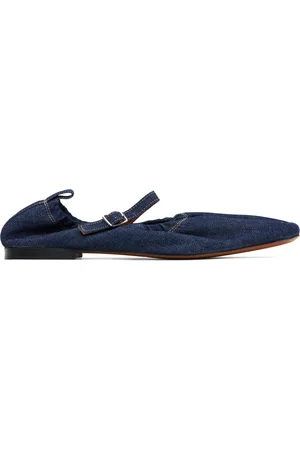 Maison Kitsuné Blue Denim Ballerina Flats