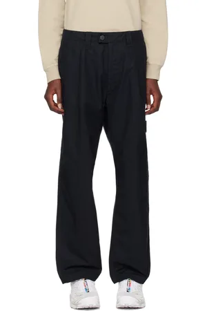 Stone Island Black Logo Patch Trousers