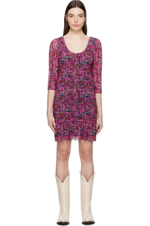 Ganni Pink Floral Minidress