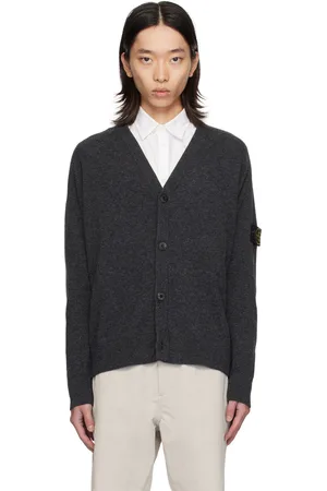 Stone Island Gray Patch Cardigan