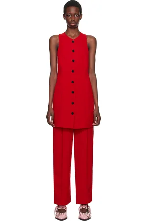 Ganni Red Button Minidress