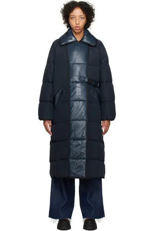Ganni Navy Paneled Coat