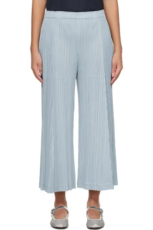 PLEATS PLEASE ISSEY MIYAKE Gray Thicker Bottoms 1 Trousers