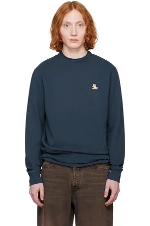 Maison Kitsuné Navy Chillax Patch Regular Sweatshirt
