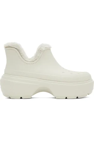 Crocs Off-White Stomp Shorty Ankle Boots