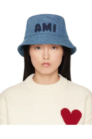 Ami Blue Cotton Patch Bucket Hat