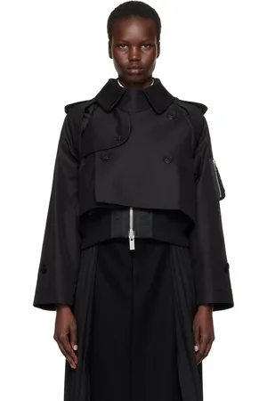 SACAI Black Cotton Gabardine x Nylon Twill Blouson