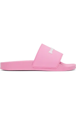 Palm Angels Pink Logo Pool Slides