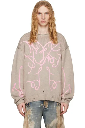 Acne Studios Beige Printed Sweater