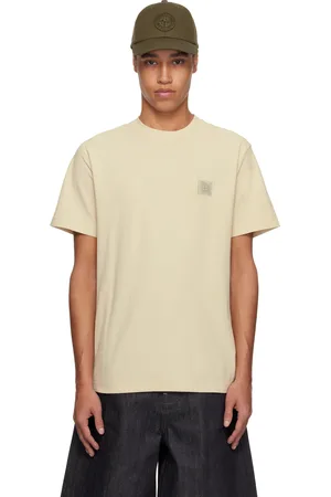 Stone Island Beige Crepe Cotton Jersey Ghost T-shirt