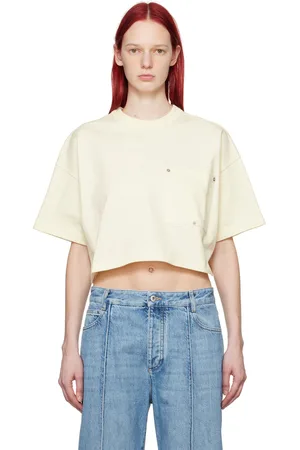 Bottega Veneta Off-White Cropped T-Shirt