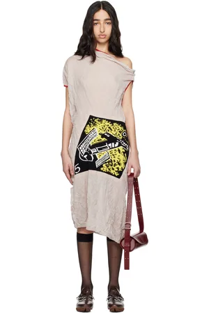 Kiko Kostadinov Gray Satellite Knit Midi Dress