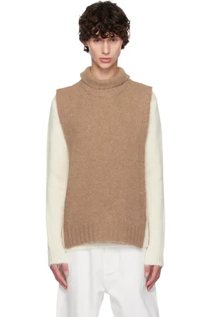 Jil Sander Brown Vented Vest