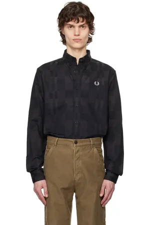Fred Perry Black Checkerboard Shirt