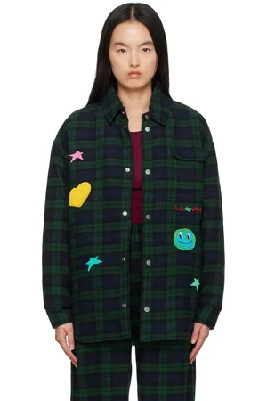 Kids Worldwide Navy & Green Universe Padded Jacket