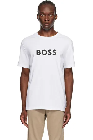 HUGO BOSS White Printed Logo T-Shirt