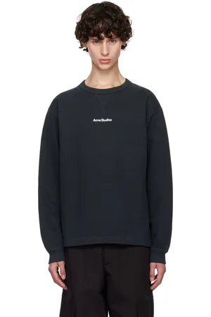 Acne Studios Black Printed Logo Sweatshirt