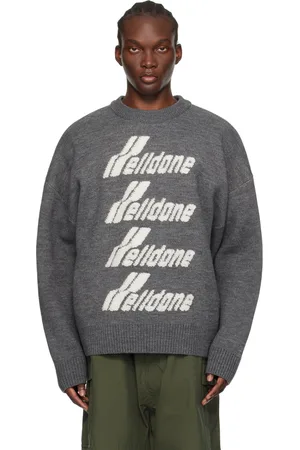 We11 Done Gray Jacquard Sweater