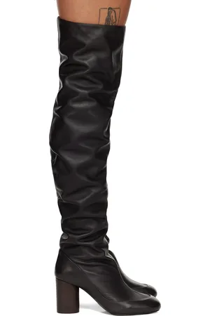 LEMAIRE Brown Glove 80mm Tall Boots