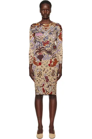 PLEATS PLEASE ISSEY MIYAKE Multicolor Interplanetary Midi Dress