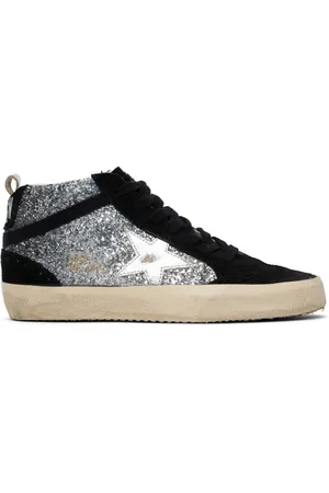 Golden Goose Black & Silver Mid Star Sneakers