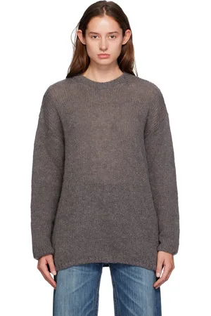 OUR LEGACY Gray Popover Roundneck Sweater