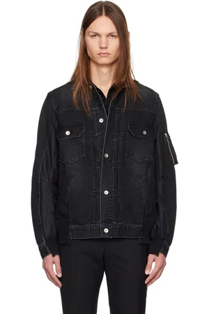 SACAI Black Paneled Denim Jacket