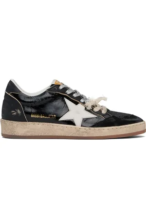 Golden Goose Black Ball Star Destroyed Toe Sneakers