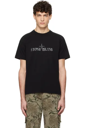 Stone Island Black Organic Cotton Jersey T-shirt