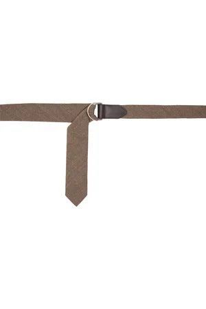 DRIES VAN NOTEN Brown Tie Belt