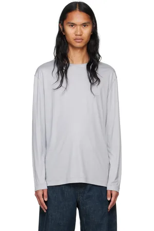 LEMAIRE Gray Heavy Silk Long Sleeve T-shirt