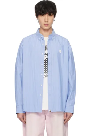 BAPE Ape Head One Point Logo Stripes Shirt