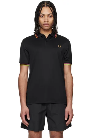 Fred Perry Black On Court Twin Tipped Polo