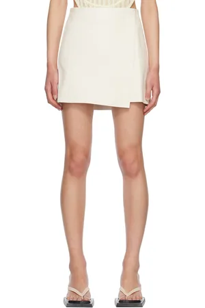 Holzweiler White Erina Faux-Leather Miniskirt