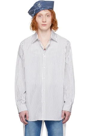 Jean Paul Gaultier White & Black Striped Shirt