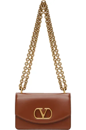 VALENTINO GARAVANI Brown Small Vain Shoulder Bag