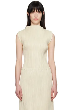 LE 17 SEPTEMBRE Pleated Mock Neck Sleeveless Top