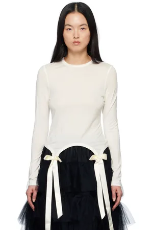Simone Rocha Off-White Bow Tail Easy T-shirt