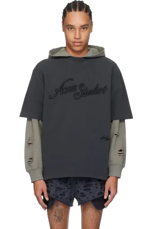 Acne Studios Black Relaxed Fit Logo T-shirt