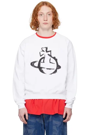 Vivienne Westwood White Stencil Orb Raglan Sweatshirt