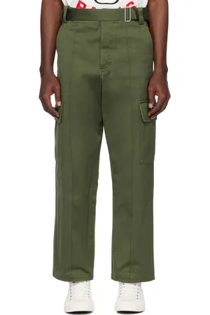 Kenzo Green Belted Cargo Pants