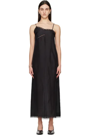 Maison Margiela Black Light Silk Lace Maxi Dress
