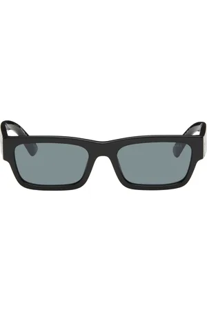 Prada Black Iconic Metal Plaque Sunglasses