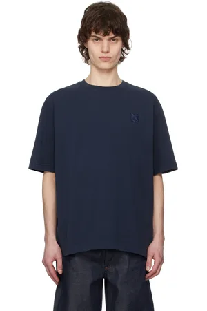 Maison Kitsuné Navy Bold Fox Head Patch Oversize T-shirt