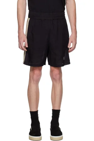 Palm Angels Black Monogram Shorts