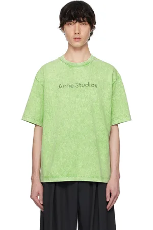 Acne Studios Green Relaxed Fit Logo T-shirt