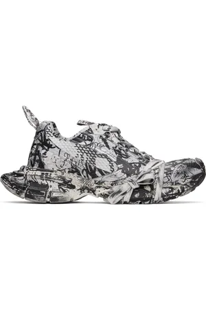 Balenciaga White & Black 3XL Extreme Graffiti Sneakers